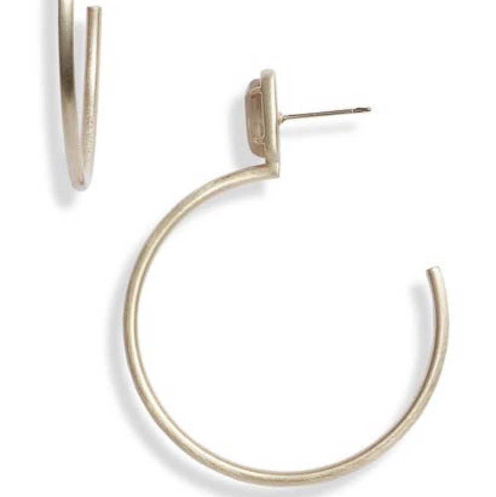 NEW Kendra Scott Pepper Stone Hoop Earrings - Picture 2 of 8